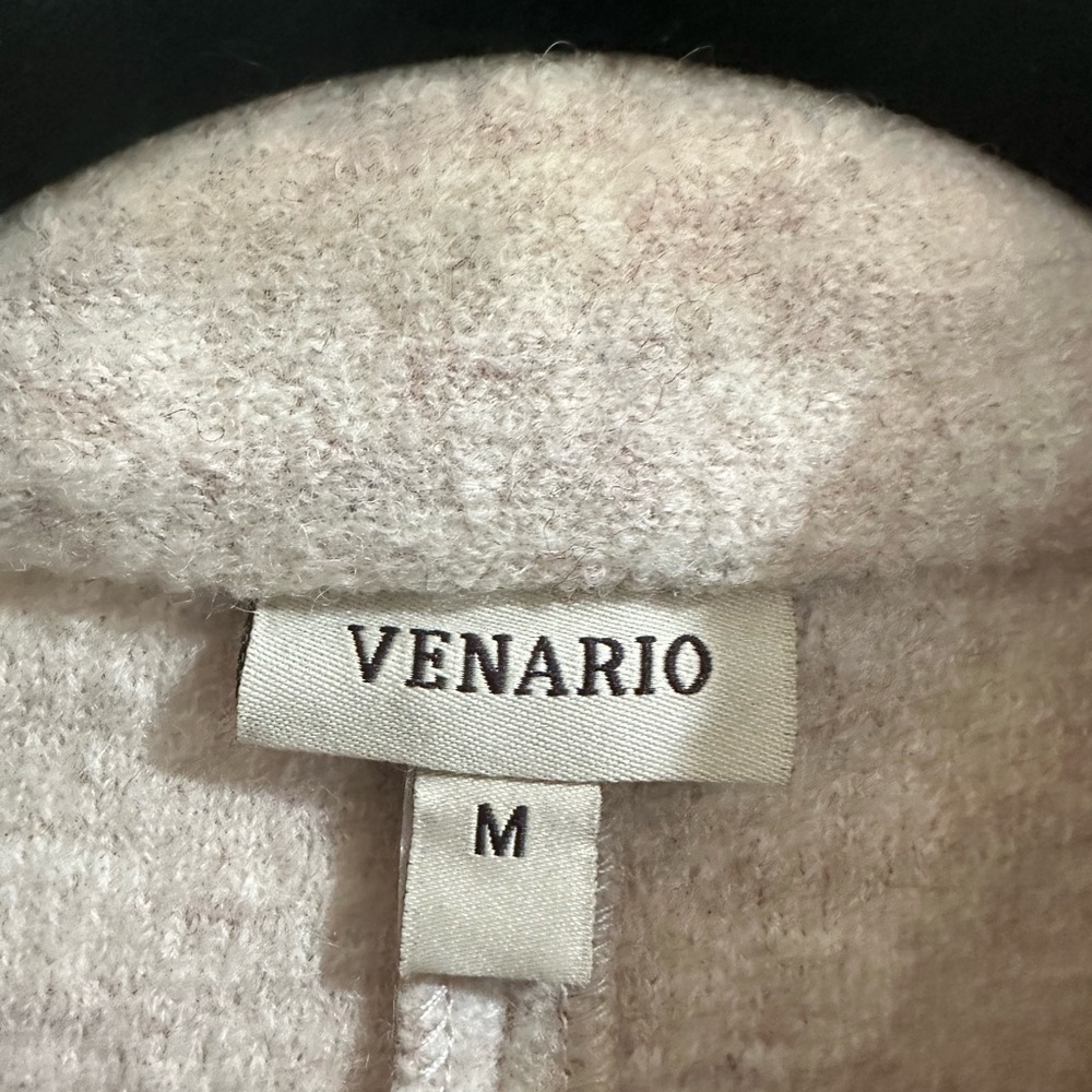 VENARIO Dina Duffle Coat 100% Wool Jacket Size M Beige Equestrian NWOT Knit‌‌ - Picture 9 of 9